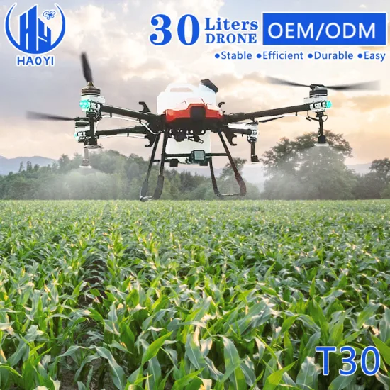 Preço de fábrica de drones 40 Kg de carga útil RC GPS Quadro Estável Hf T30 4 Eixos 30L Pulverizador Drone Uav Agrícola Elétrico de Grande Capacidade com Controle Remoto